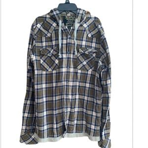 Scotch & Soda hooded button up large